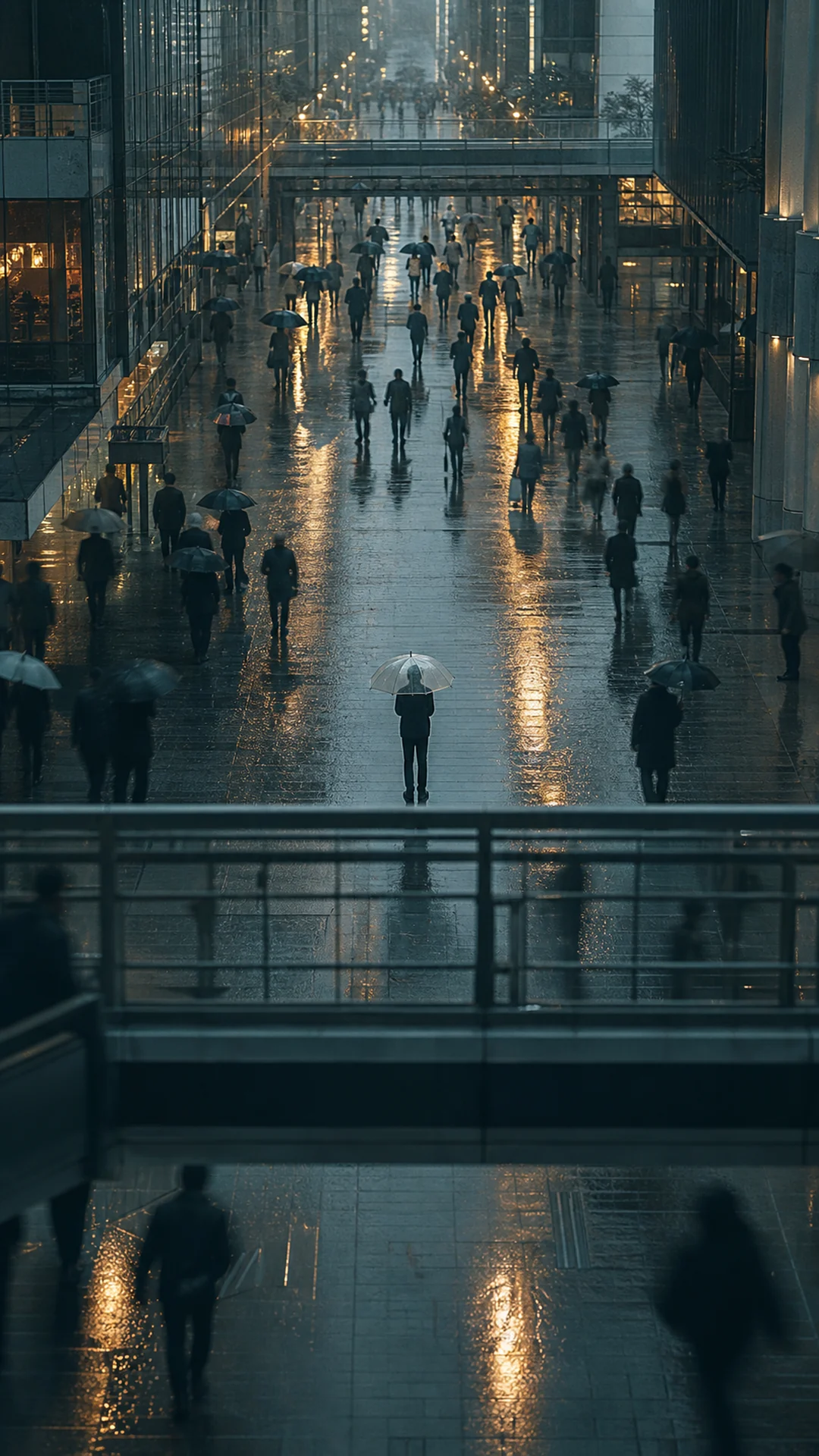 雨天城市换乘大厅